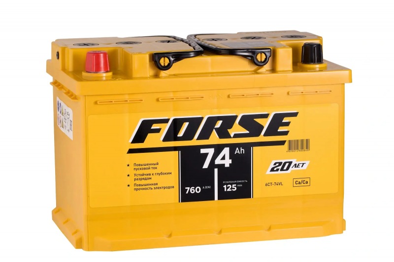 Аккумулятор FORSE 74 п.п.