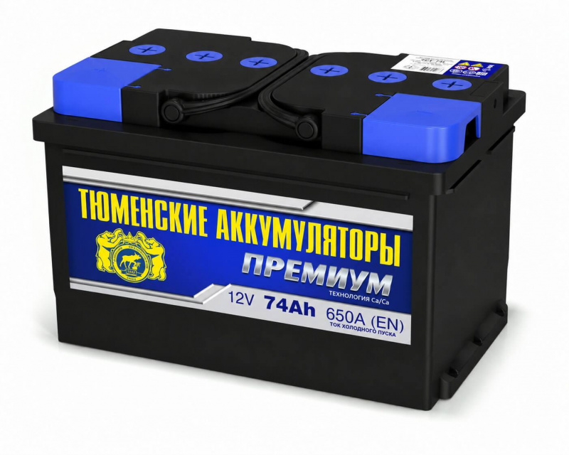 Аккумулятор Тюмень ПРЕМИУМ 6ст-74 о.п. (низкий)