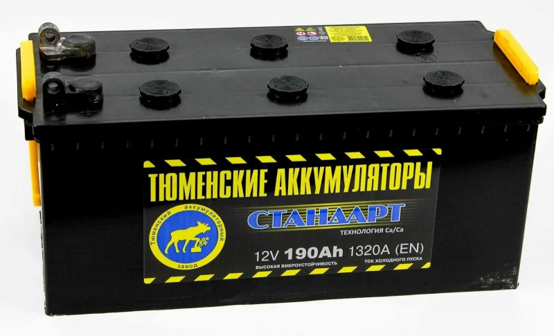 Аккумулятор Тюмень СТАНДАРТ 6ст-190 п.п. (под болт)