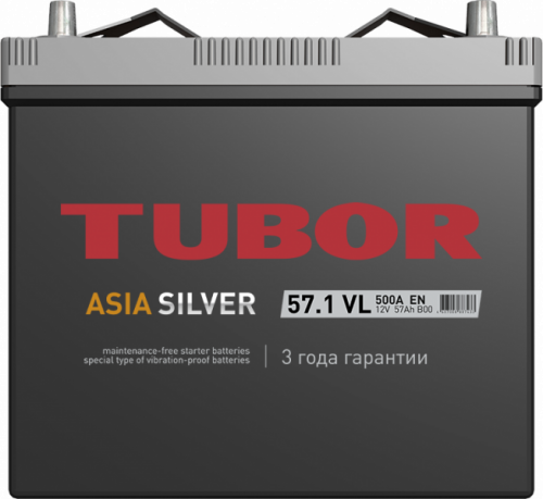 Аккумулятор TUBOR АsiaSilver 6ст-57 о.п.